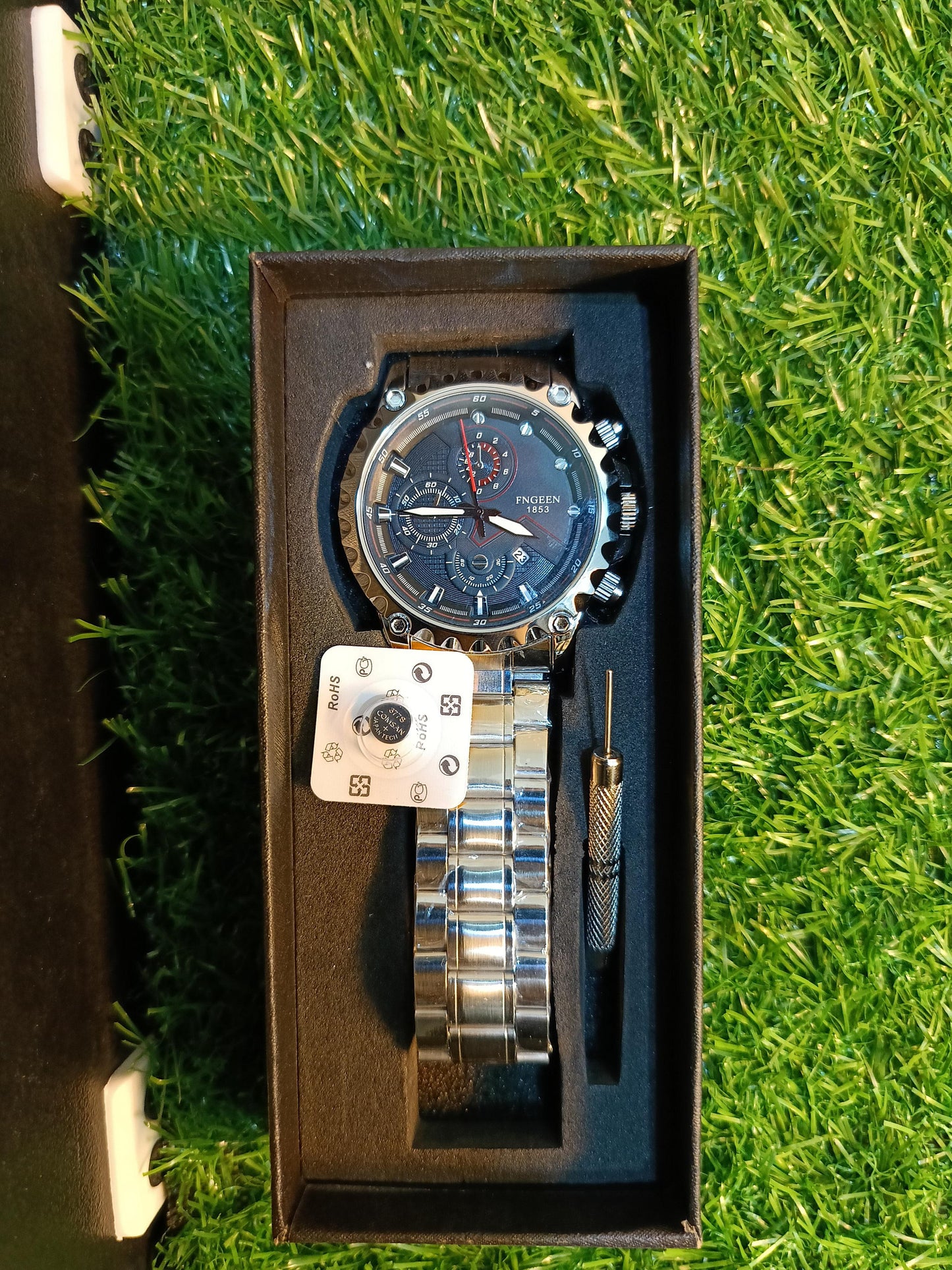 Fngeen Fashion Business Large Dial Calendar Quartz Watch For Men 5757