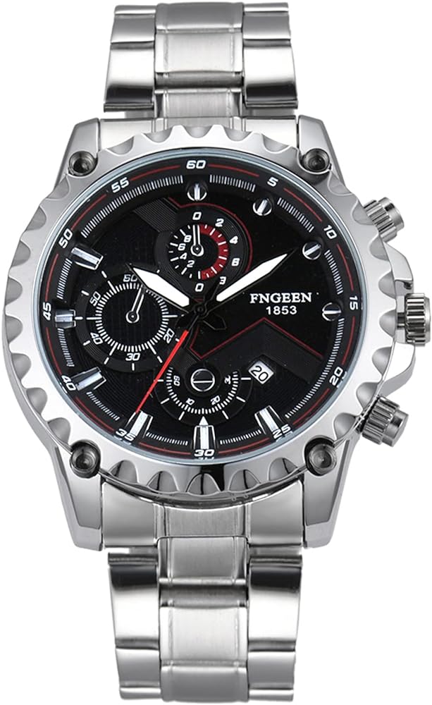 Fngeen Fashion Business Large Dial Calendar Quartz Watch For Men 5757