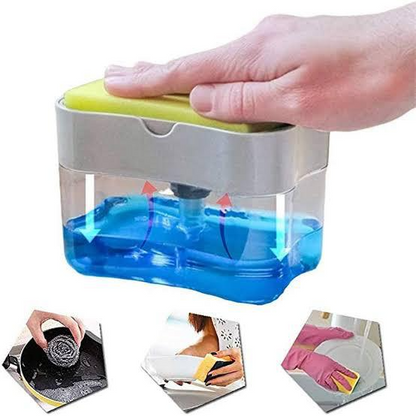 2-in-1 Pump Soap Dispenser and Sponge Caddy.